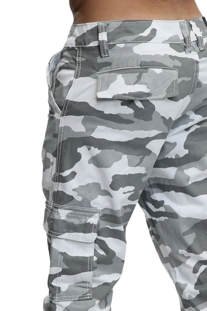 Men's Camo Cargo Slim Fit Pants