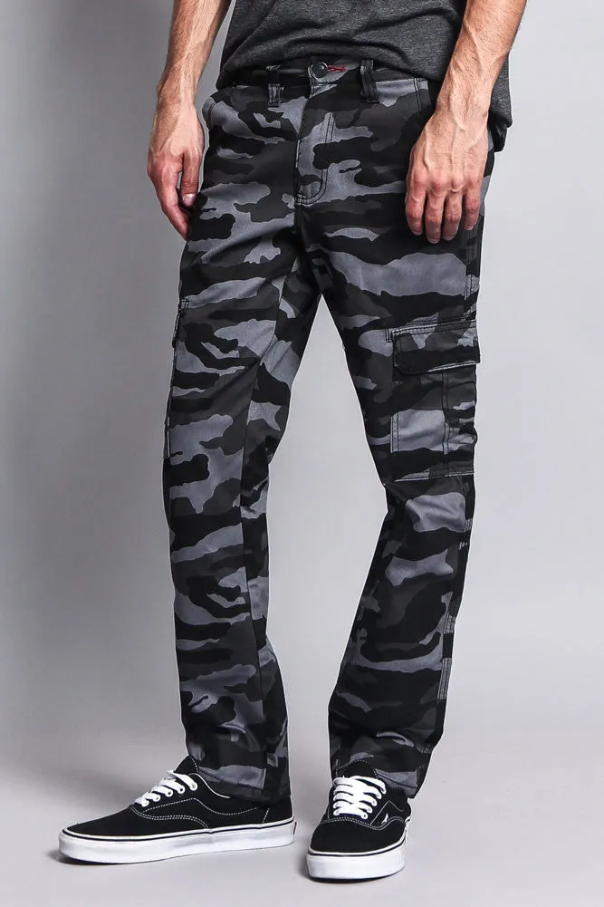 Men's Camo Cargo Slim Fit Pants