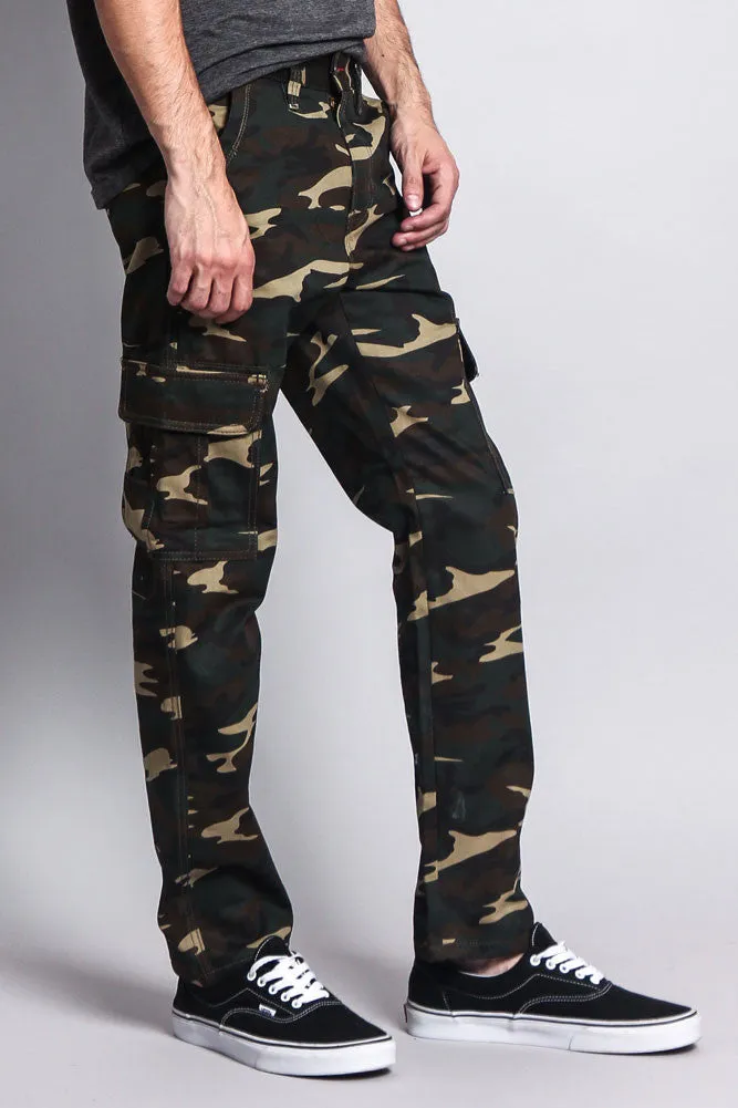 Men's Camo Cargo Slim Fit Pants