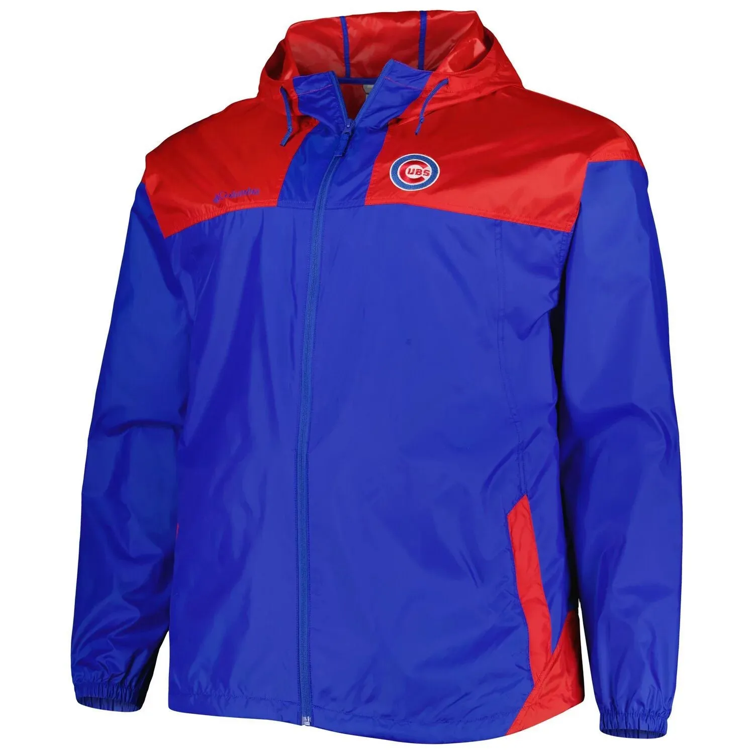 Men's Columbia Royal Chicago Cubs Flash Forward Challenger Omni-Shade Full-Zip Windbreaker