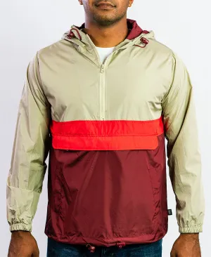 Men's lightweight windbreaker with hood BEAUTIFUL GIANT, red