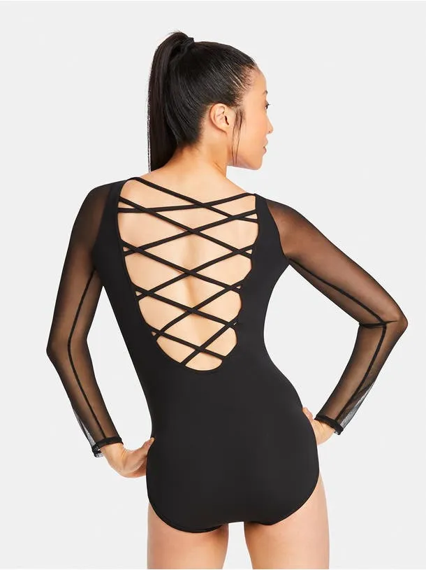 Meryl Strappy Back Long Sleeve Leotard