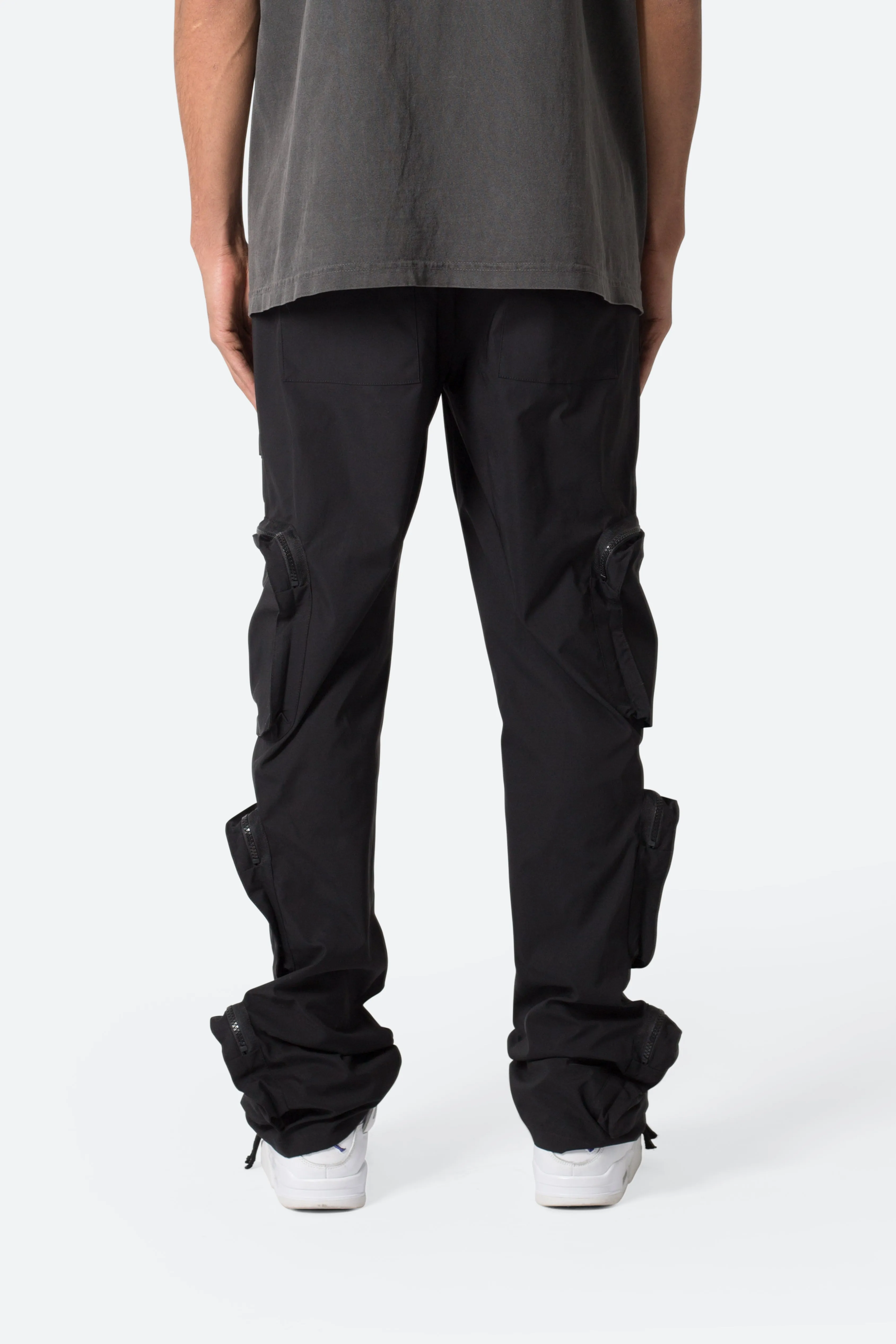 Multi Pocket Drawcord Pants - Black