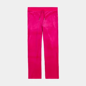 Og Big Bling Velour Womens Track Pants (Hot Pink)