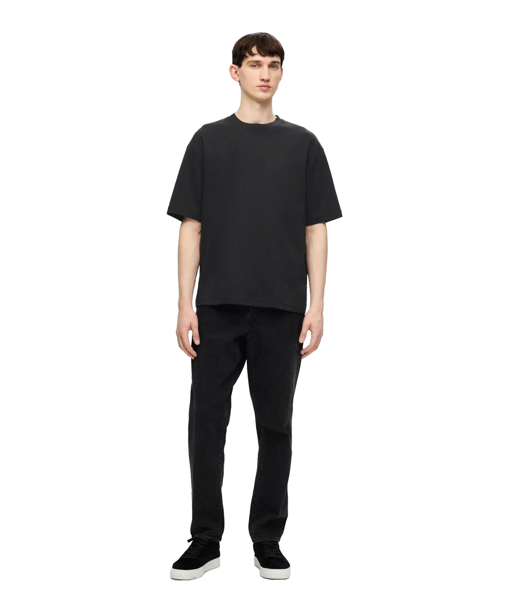 Oversized Short-sleeved T-shirt - Black