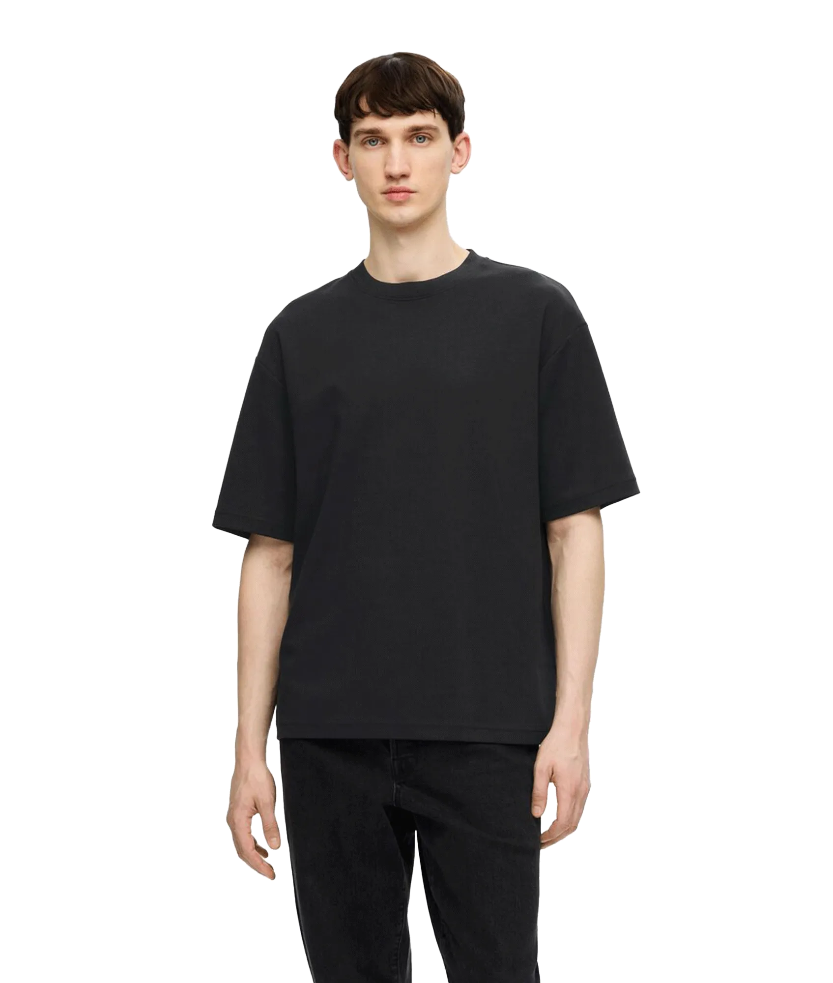 Oversized Short-sleeved T-shirt - Black