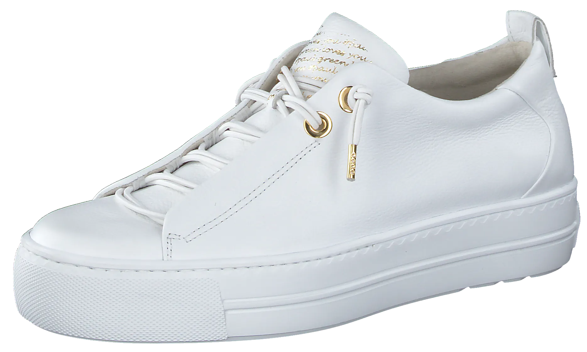 Paul Green White and Gold Trainer