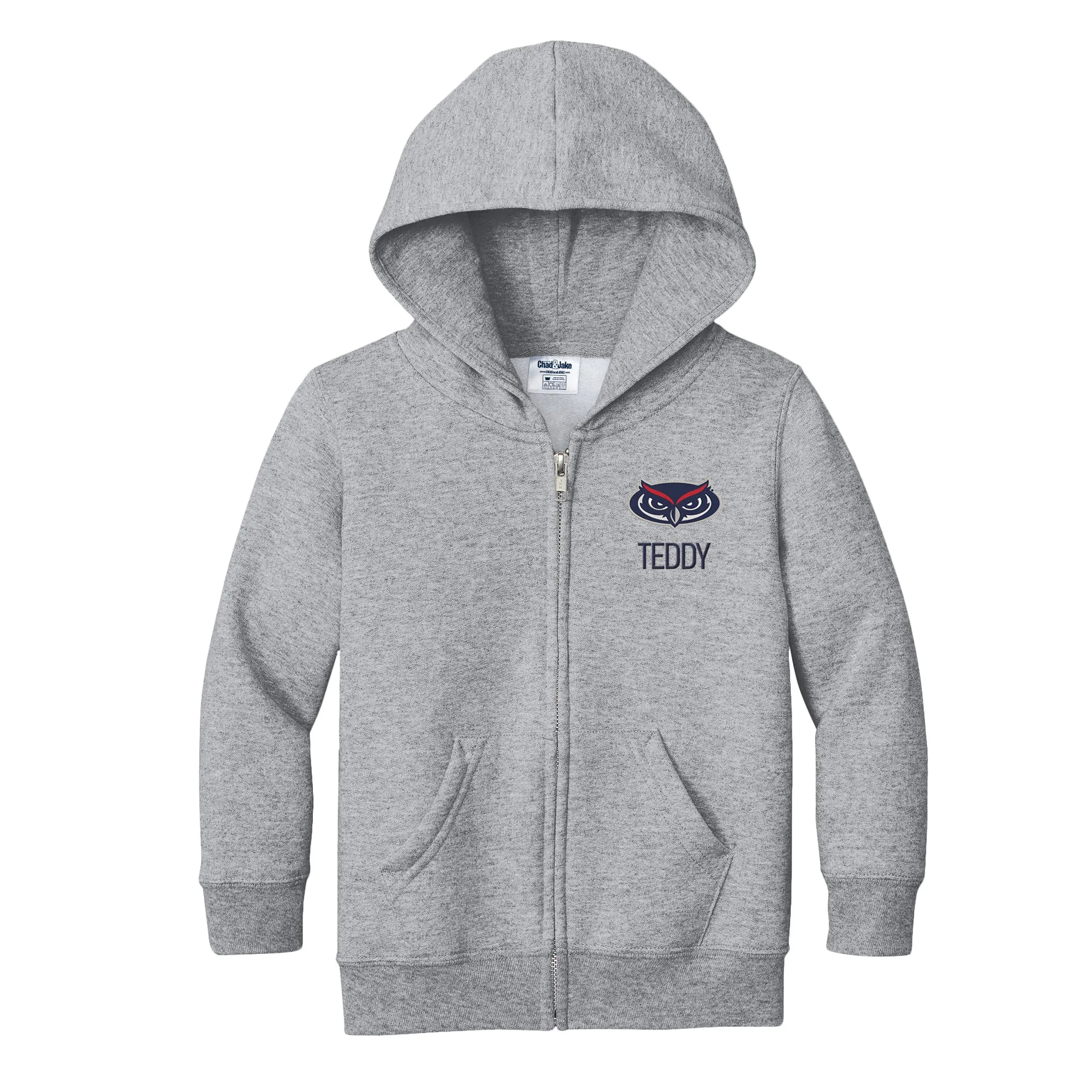 Personalized FAU Owls Toddler Full-Zip Sweatshirt