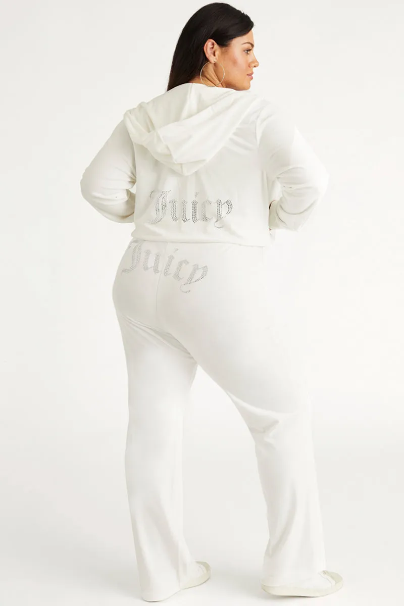 Plus-Size OG Big Bling Velour Track Pants