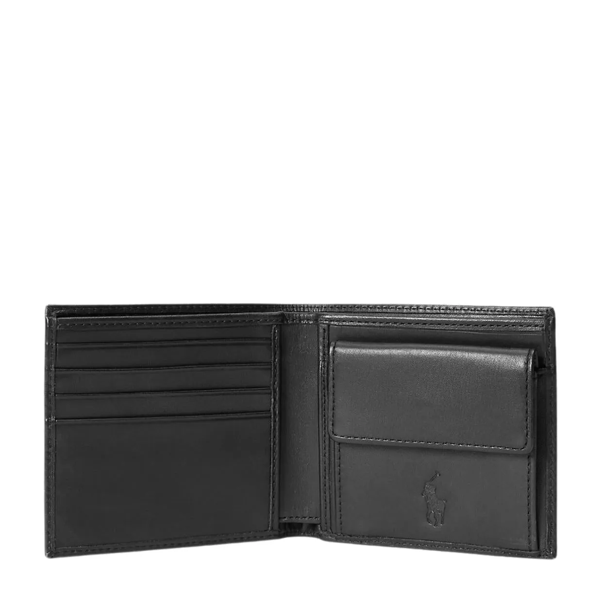 Polo Ralph Lauren Black Leather Coin Pocket Billford Wallet