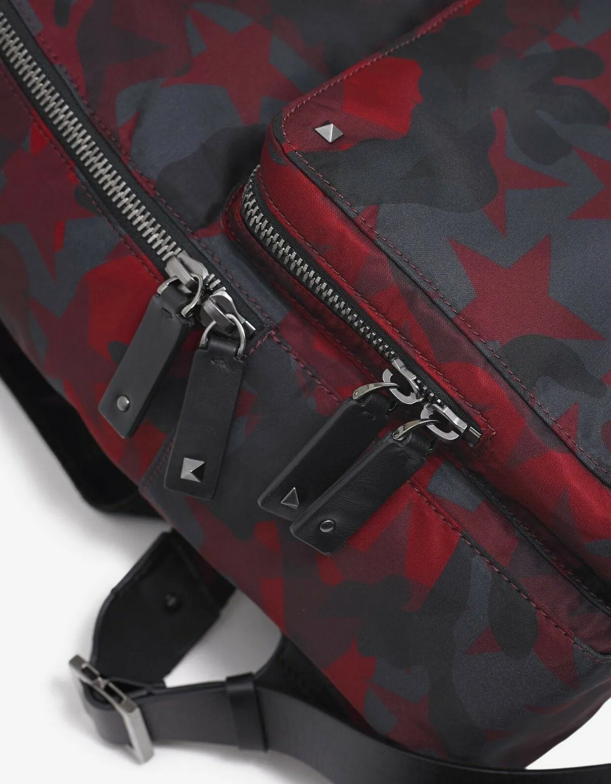 Red & Black Camustars Canvas Backpack