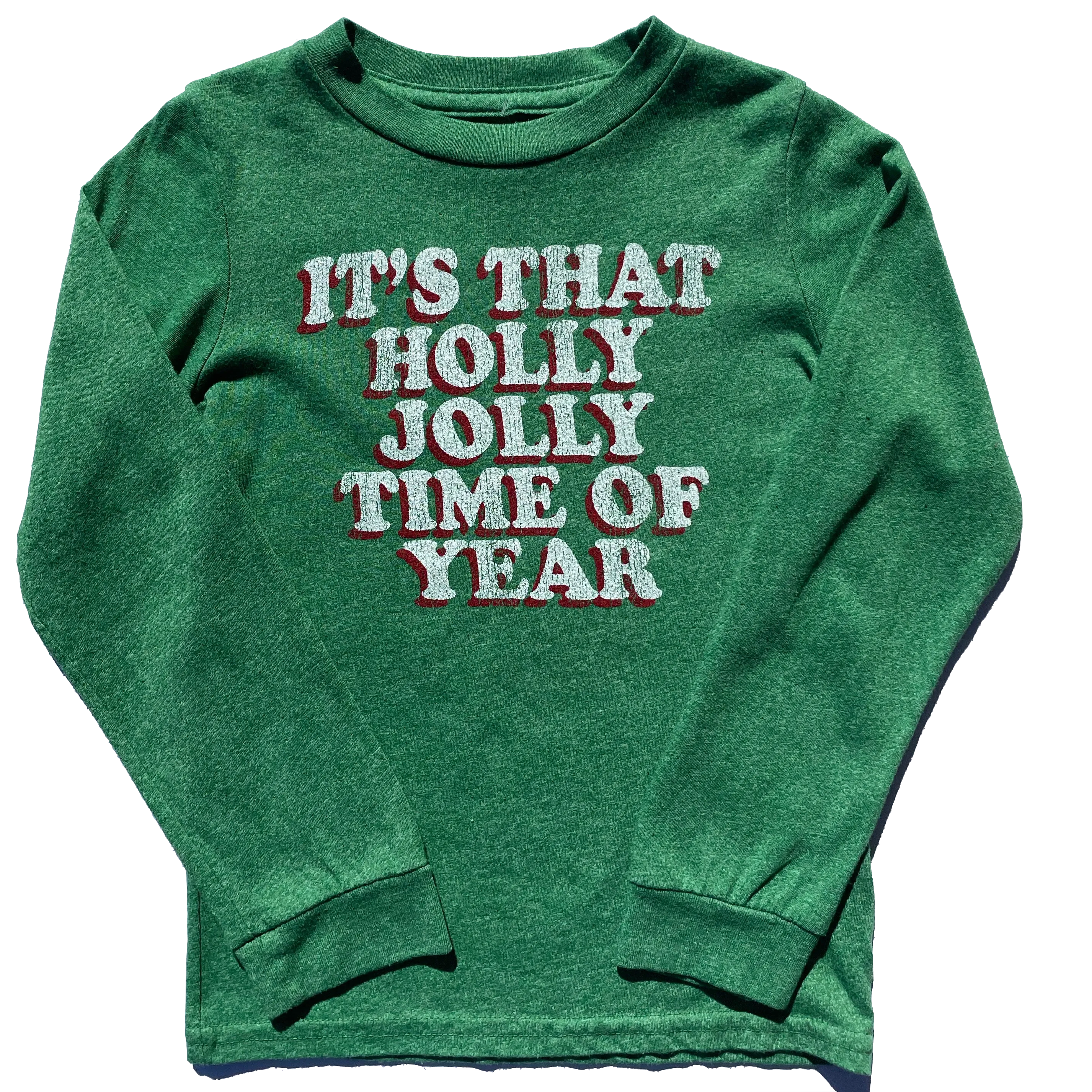 Retro Brand - Holly Jolly Long Sleeve in Heather Green