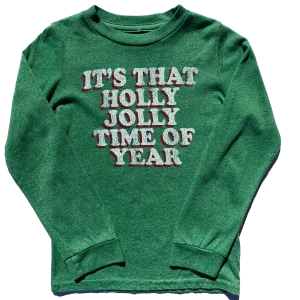 Retro Brand - Holly Jolly Long Sleeve in Heather Green