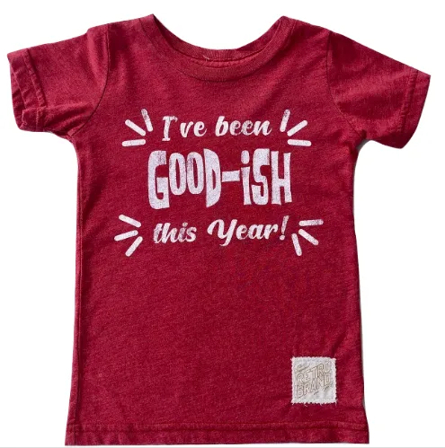 Retro Brand - I've Been Good-ish This Year in Heather Red