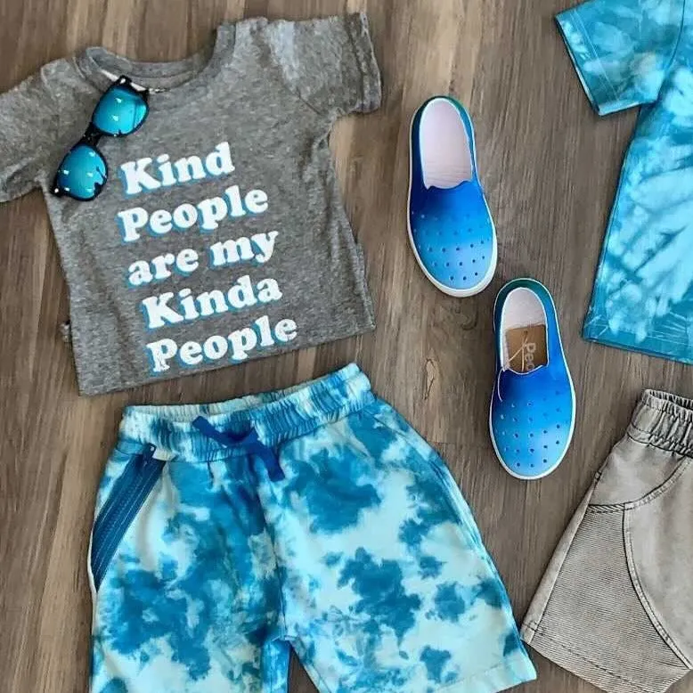 Retro Brand - Kind People/My Kinda People Tee in Heather Grey