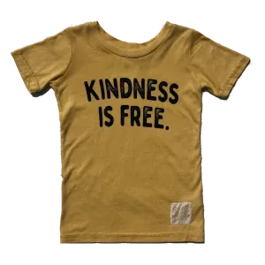 Retro Brand - Kindness Is Free Tee in Heather Yellow