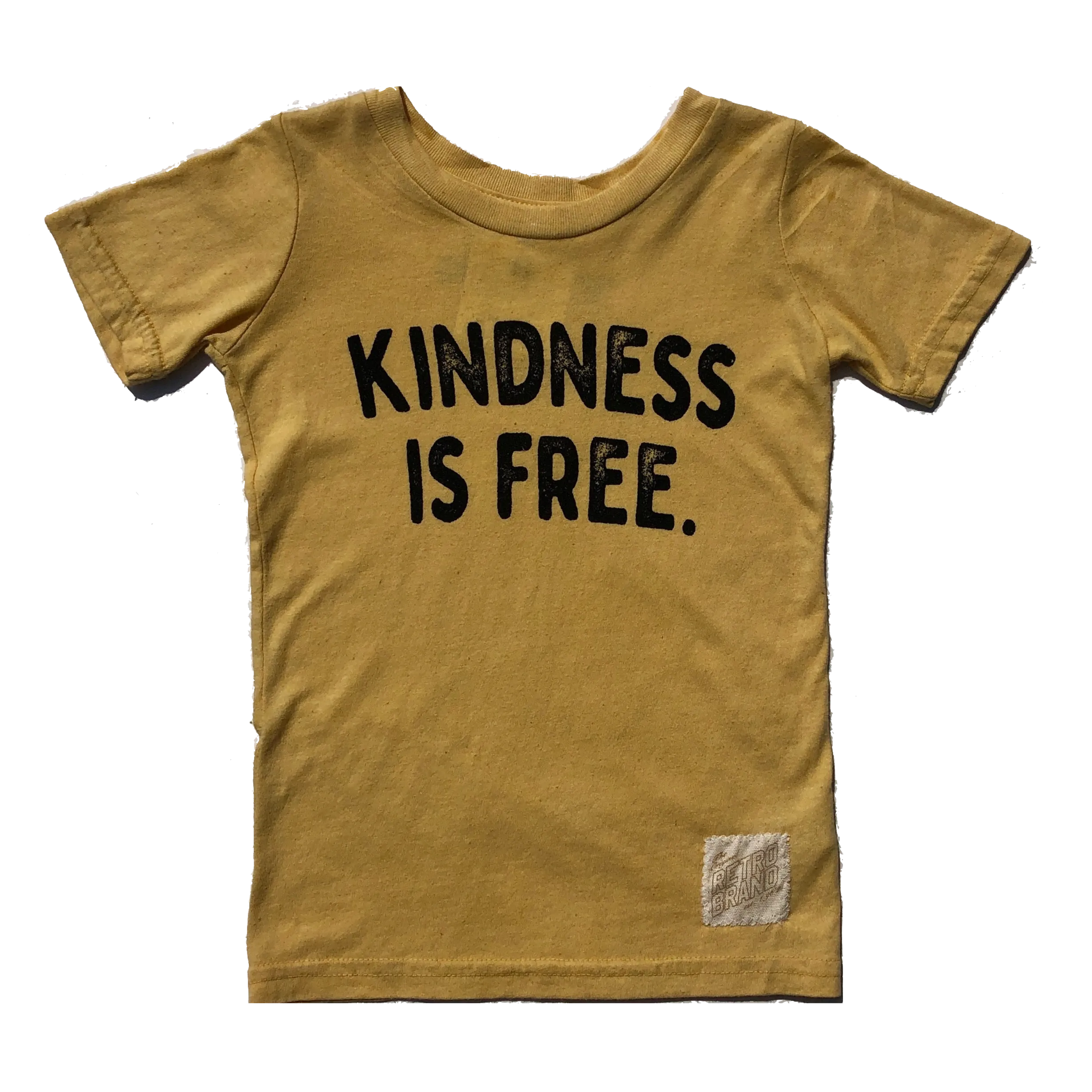 Retro Brand - Kindness Is Free Tee in Heather Yellow