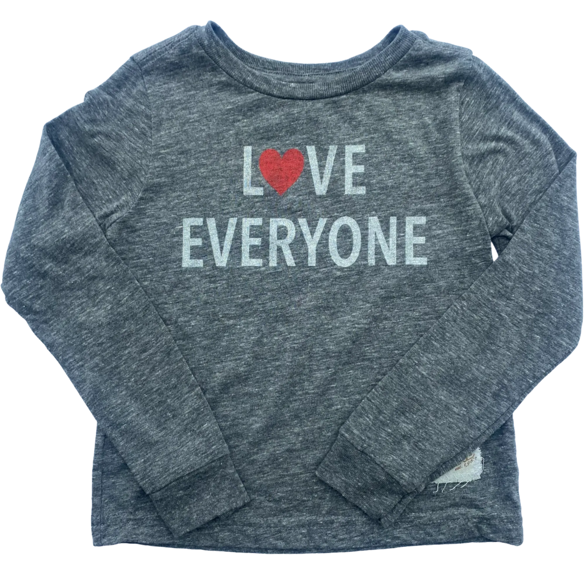 Retro Brand - Love Everyone Long-Sleeve Tee in Heather Grey (2T)