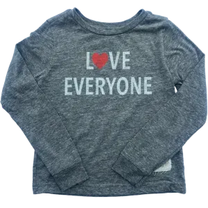 Retro Brand - Love Everyone Long-Sleeve Tee in Heather Grey (2T)