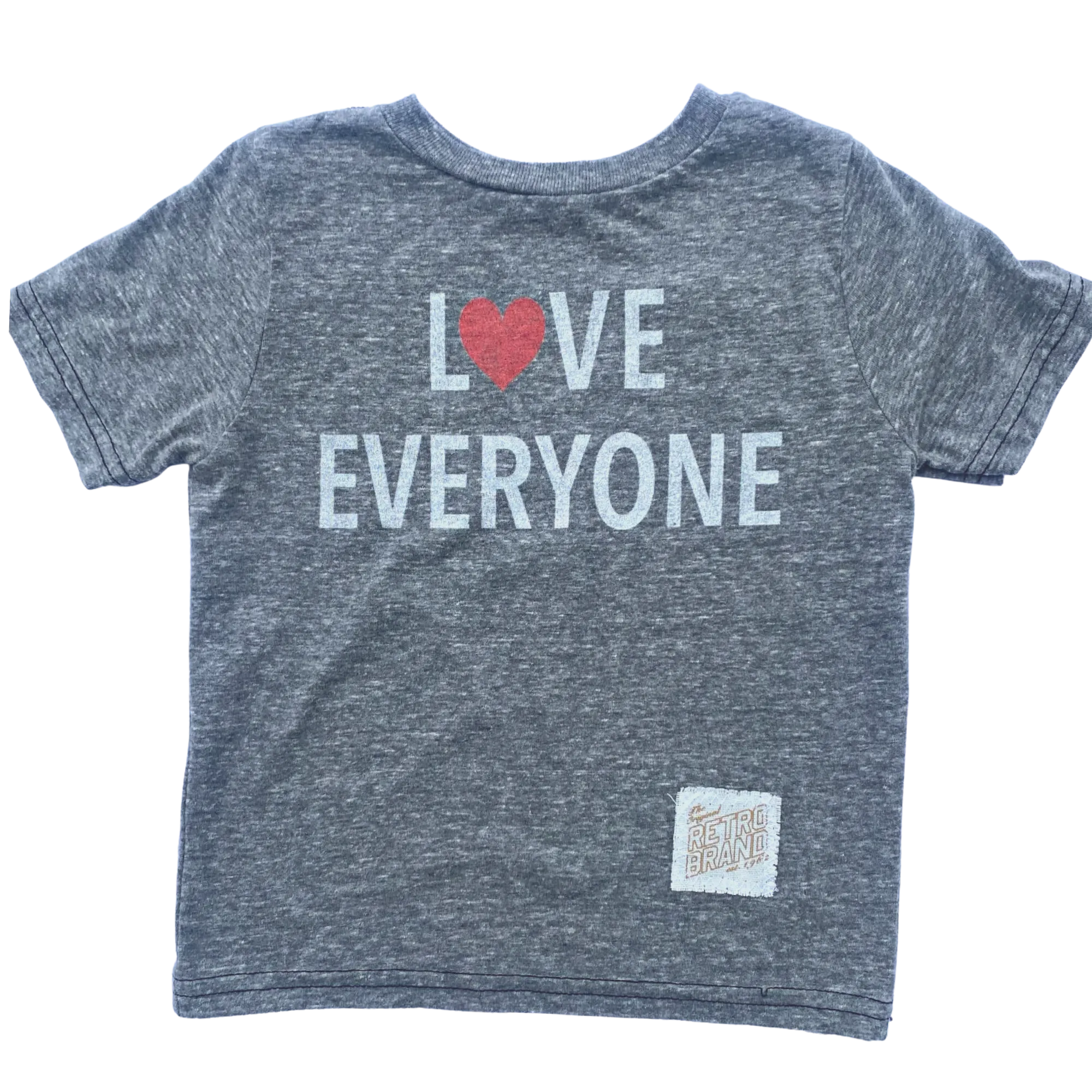 Retro Brand - Love Everyone Tee in Heather Grey