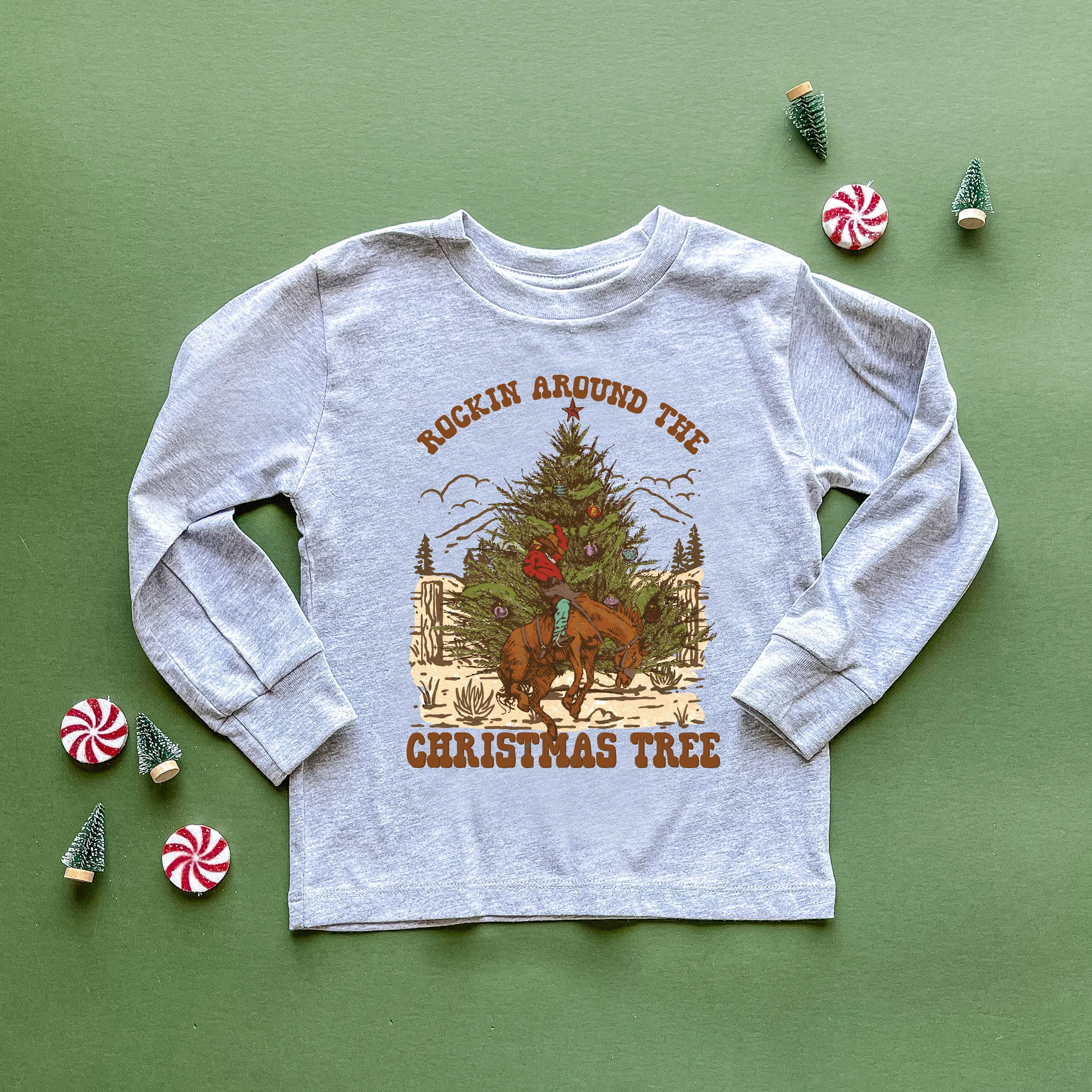 Rockin Around The Christmas Tree - Child LONG SLEEVE Tee