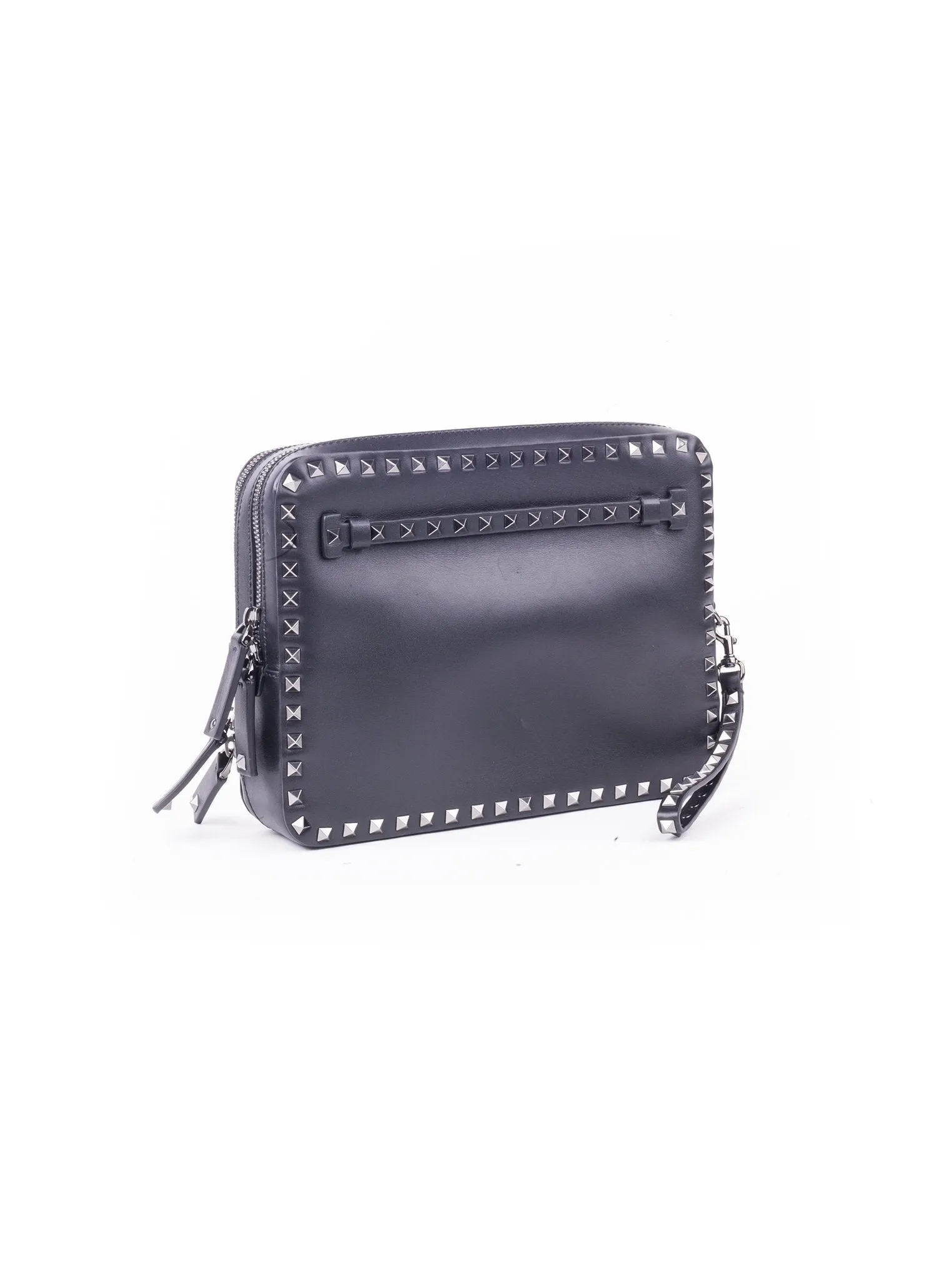 Rockstud Large Wristlet Clutch - Black