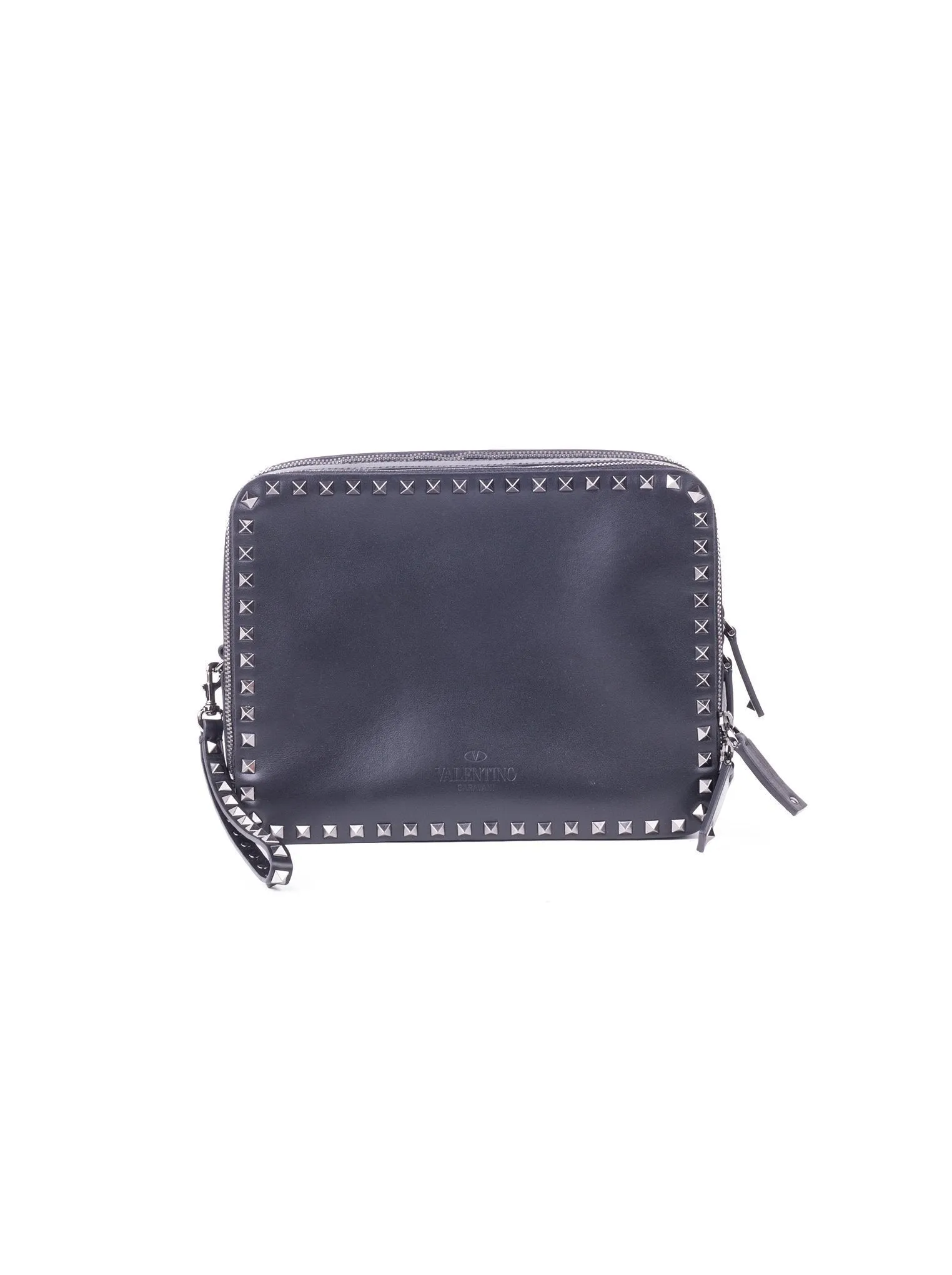 Rockstud Large Wristlet Clutch - Black