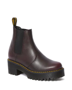 ROMETTY BURGUNDY VINTAGE PLATFORM CHELSEA BOOT