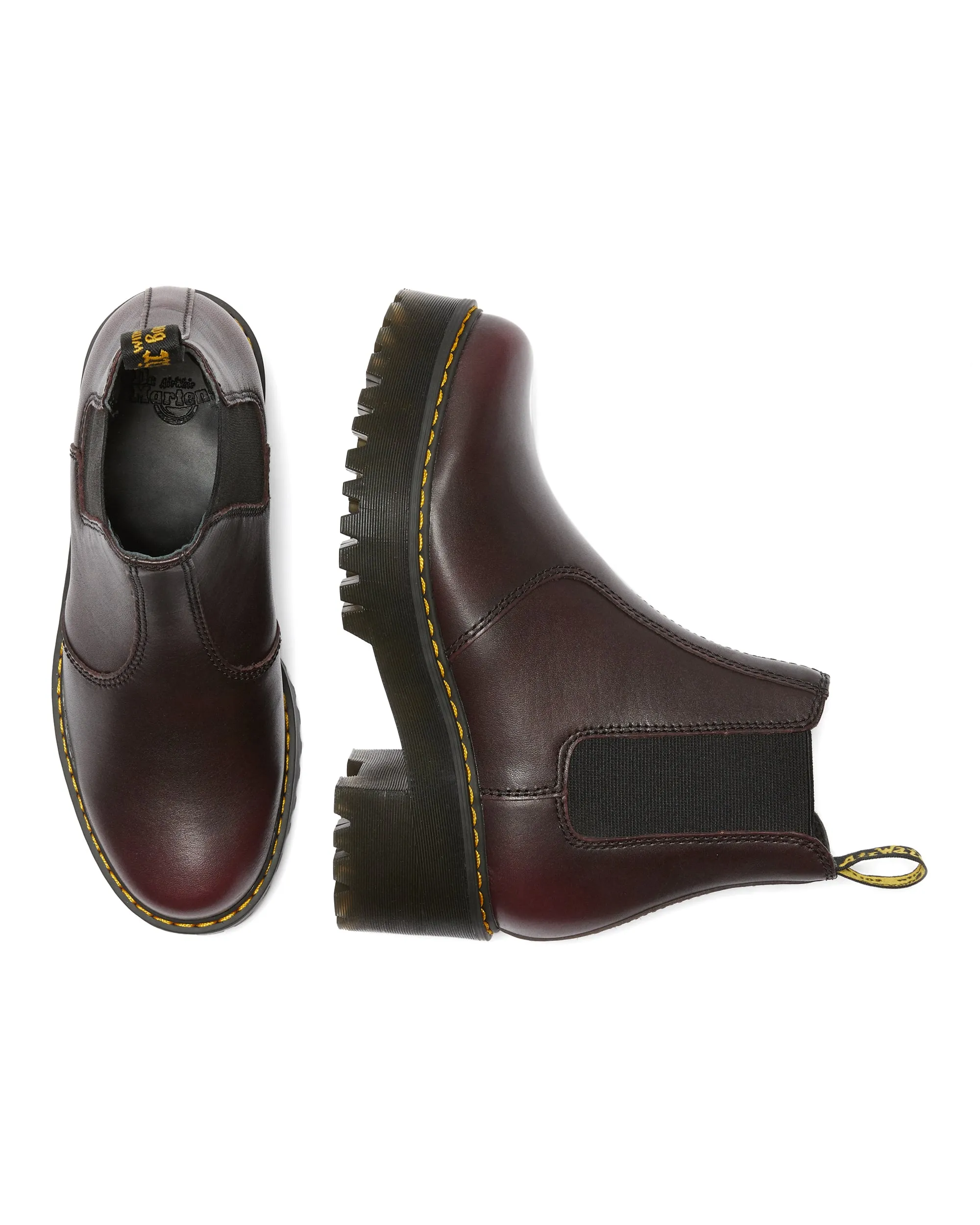 ROMETTY BURGUNDY VINTAGE PLATFORM CHELSEA BOOT