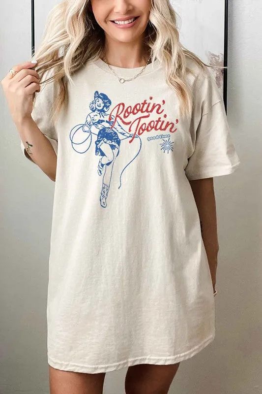 ROOTIN TOOTIN COUNTRY OVERSIZED GRAPHIC TEE