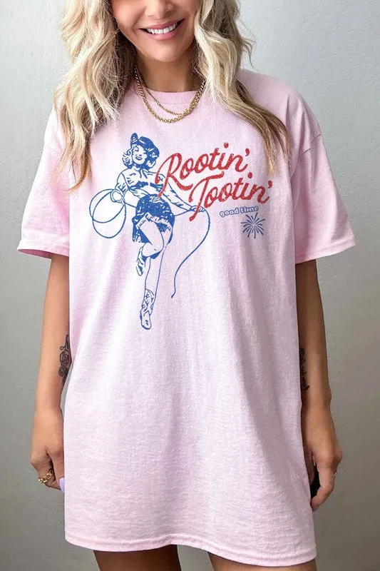 ROOTIN TOOTIN COUNTRY OVERSIZED GRAPHIC TEE