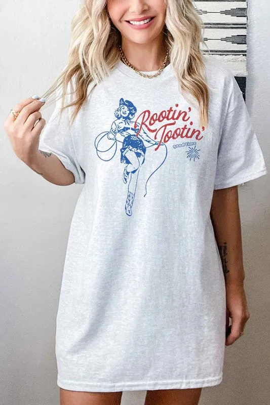 ROOTIN TOOTIN COUNTRY OVERSIZED GRAPHIC TEE