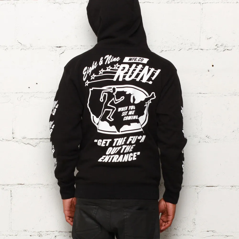 Run Hooded Sweatshirt Black