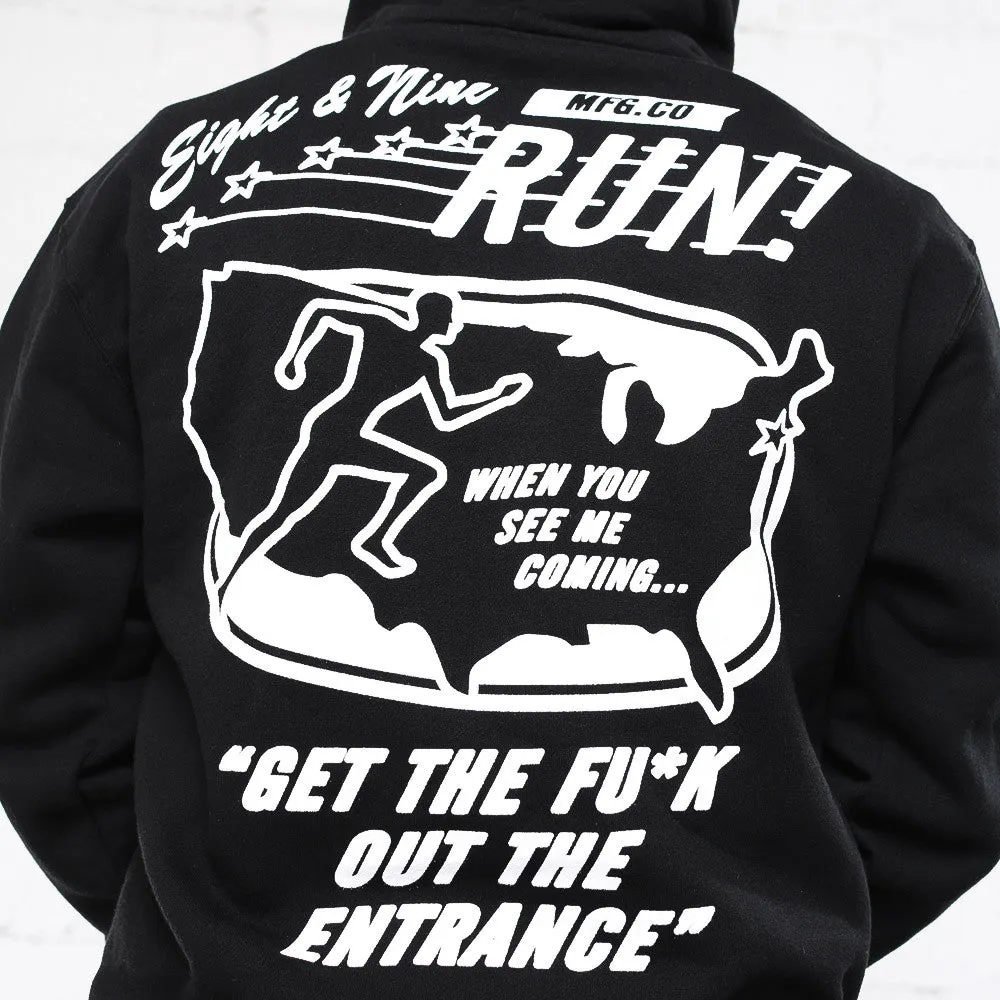 Run Hooded Sweatshirt Black