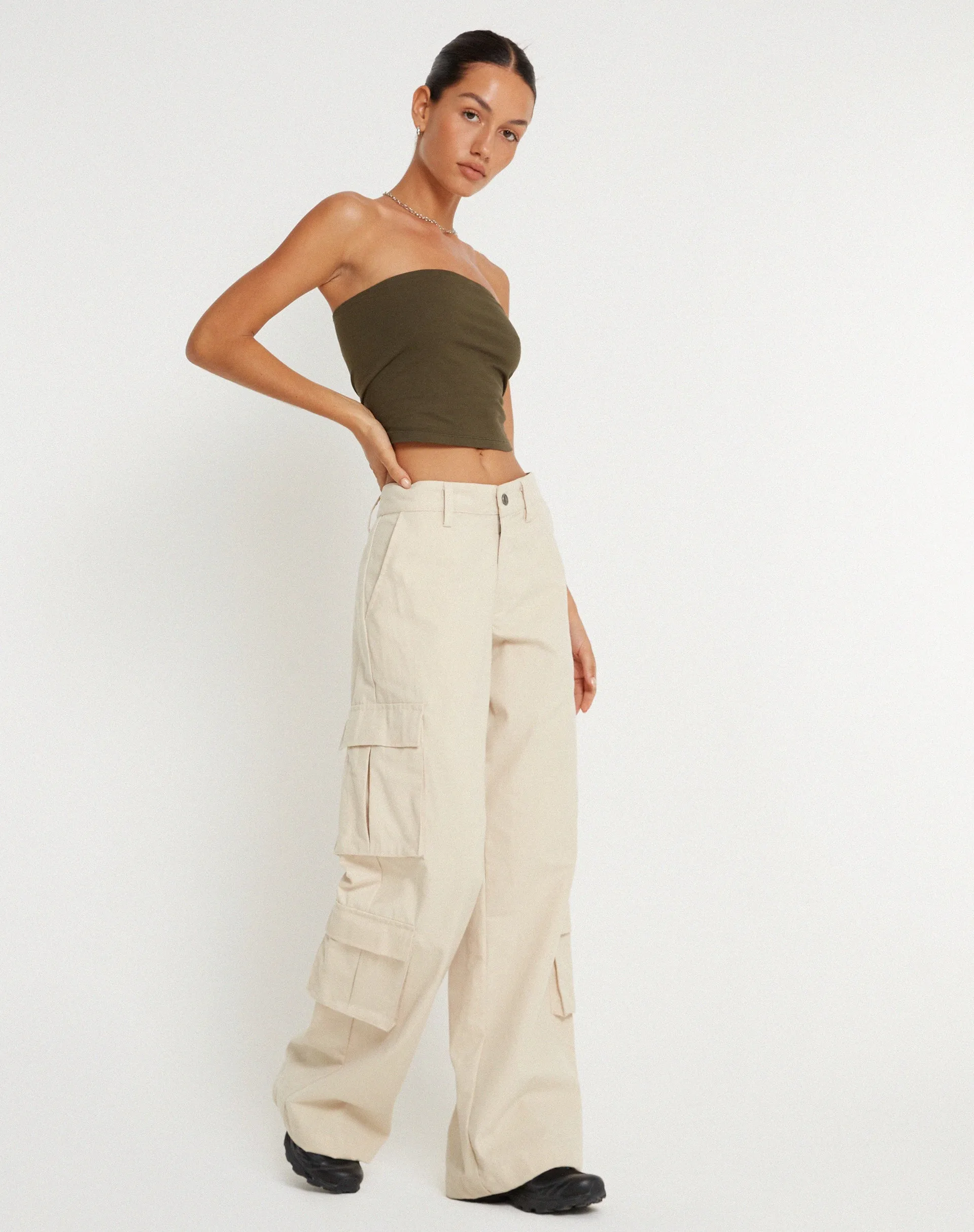 Shan Wide Leg Trouser in Ecru