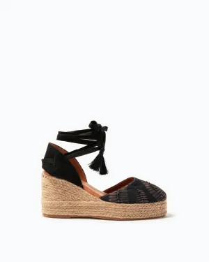 Silvia Cobos Palmar Espadrille Black