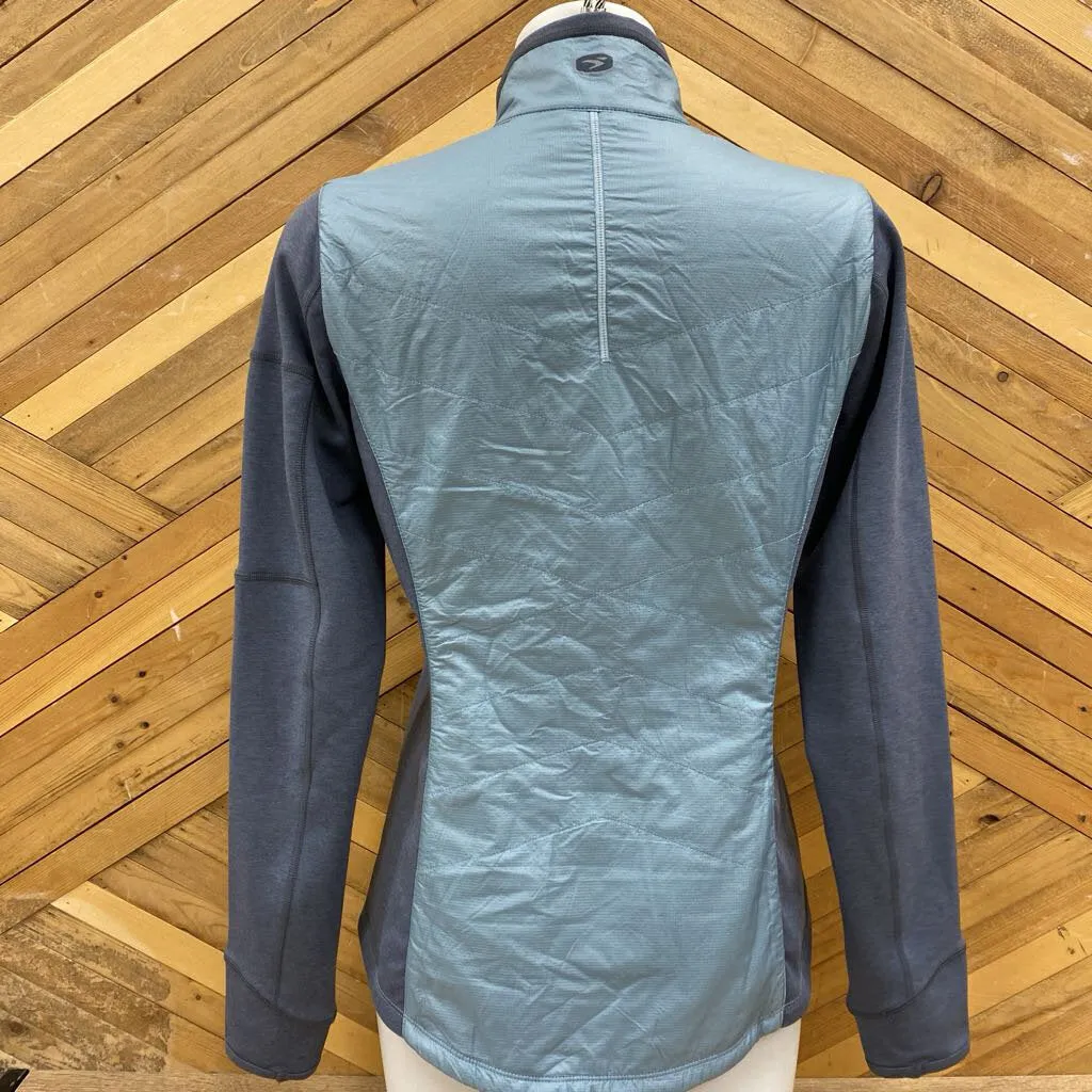 Sugoi - Women's Alpha Hybrid Jacket - MSRP $264: Grey/Blue-women-SM