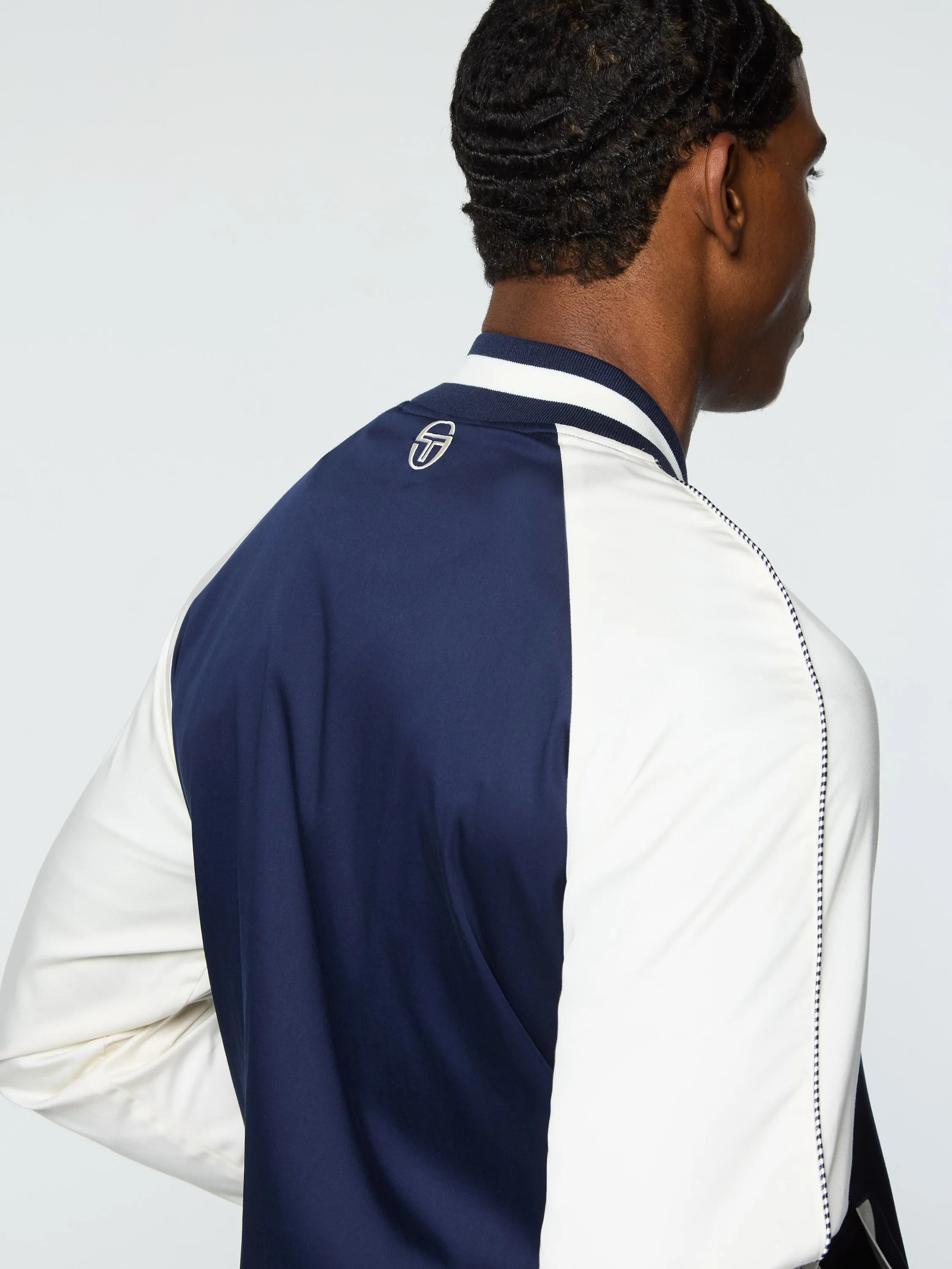 Suveniri Track Jacket- Maritime Blue/ Gardenia