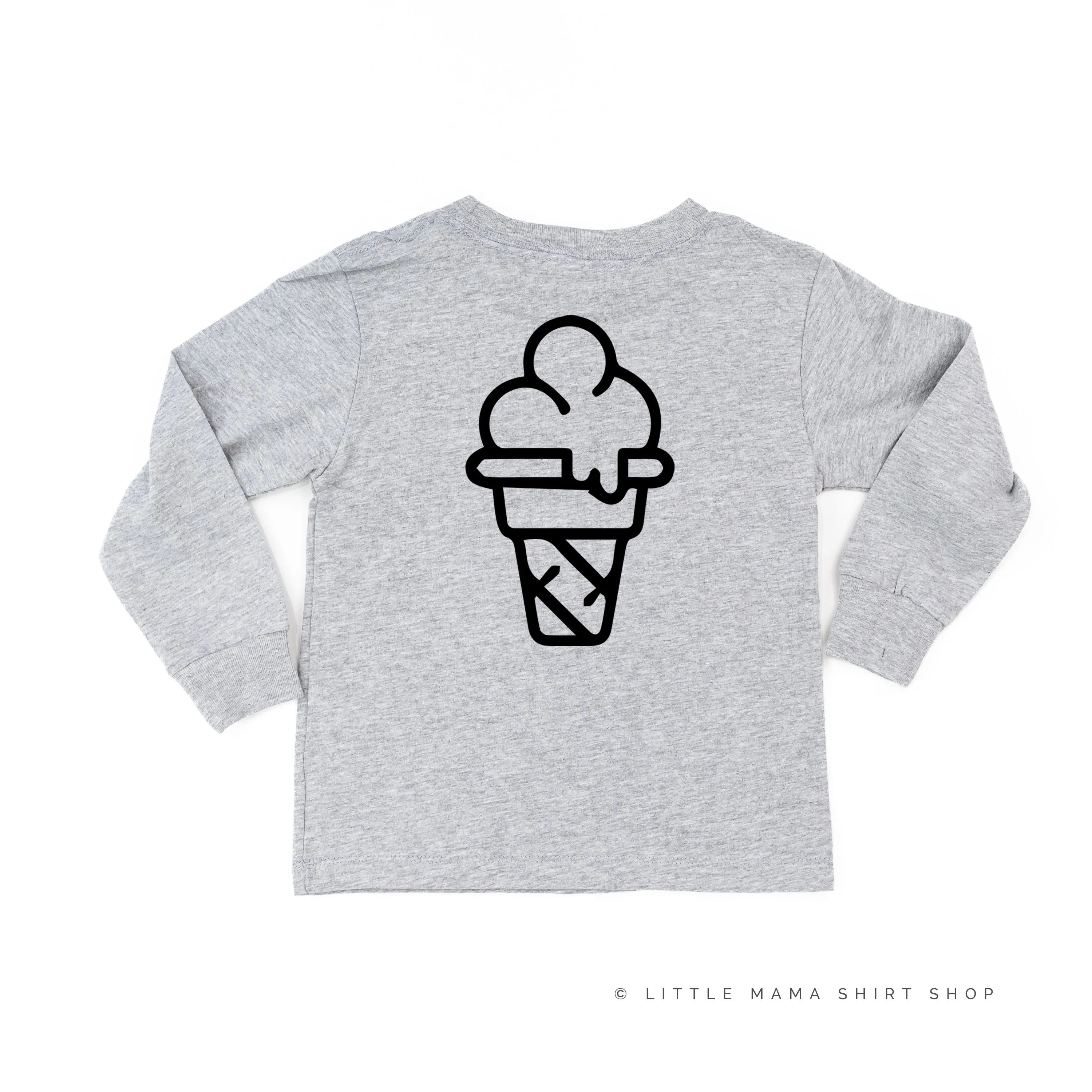 TEAM ICE CREAM - Single Cone on Back - Long Sleeve Child Shirt