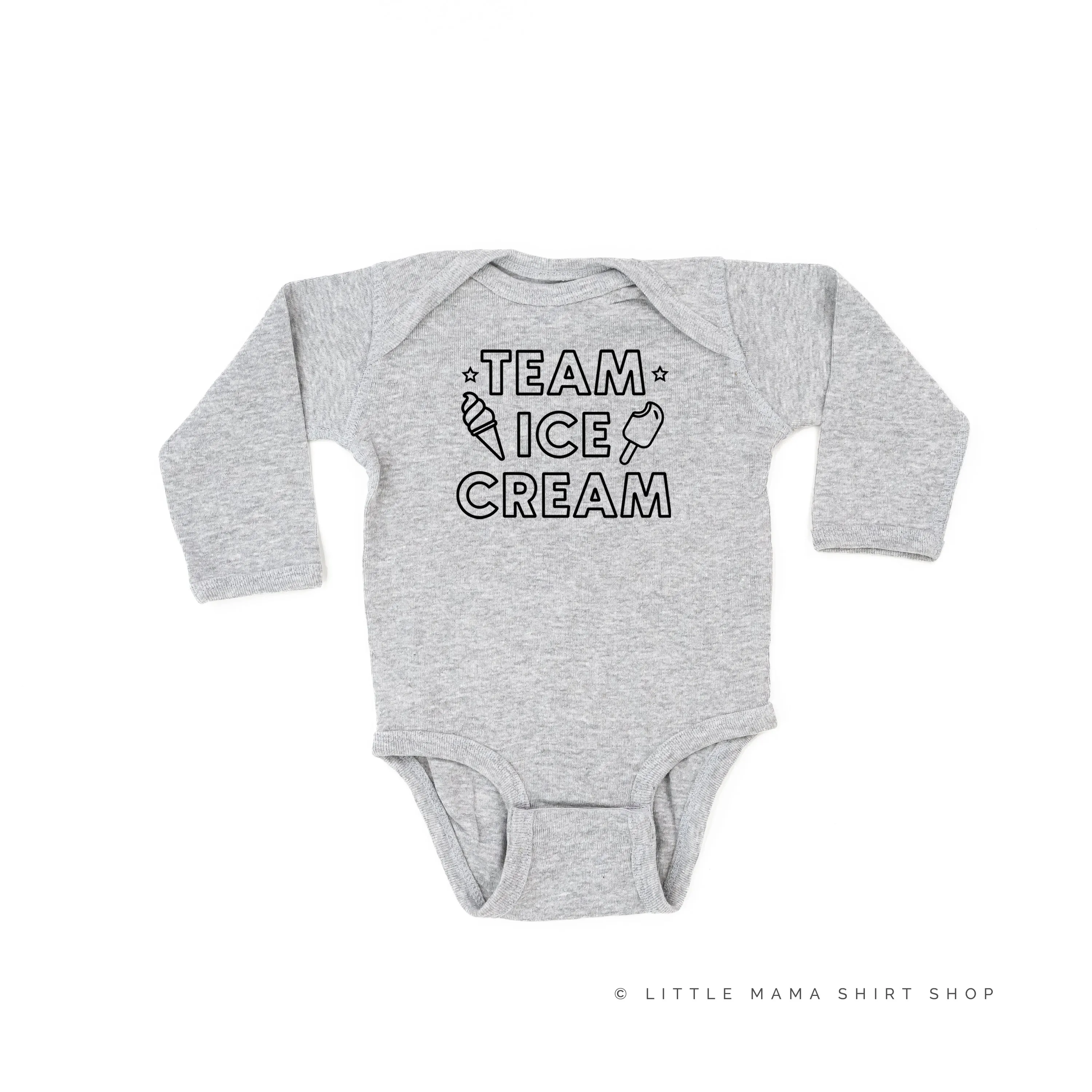 TEAM ICE CREAM - Single Cone on Back - Long Sleeve Child Shirt