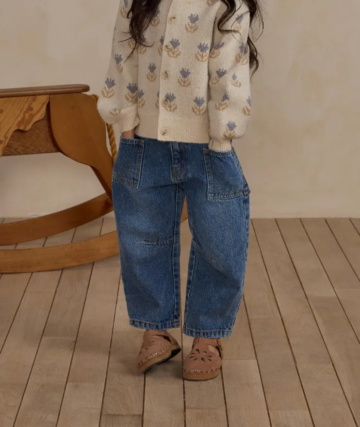 The Barrel Pant by Rylee   Cru - Indigo - KIDS