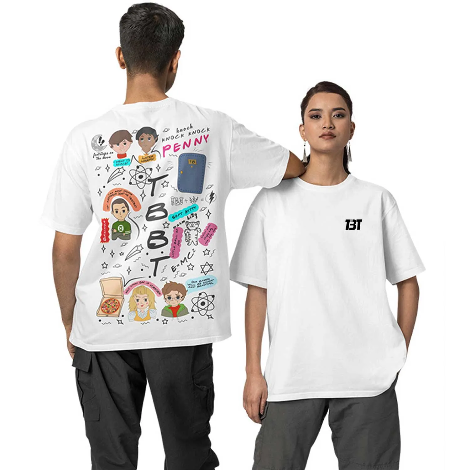 The Big Bang Theory Oversized T shirt - Doodle