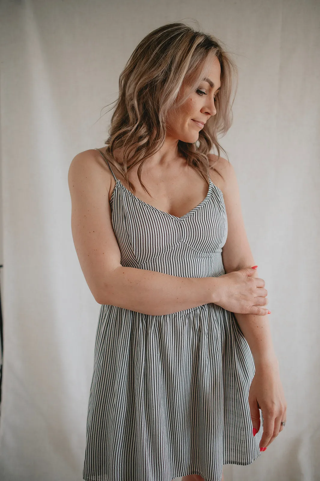 The Juneau Striped Mini Dress by Saltwater Luxe