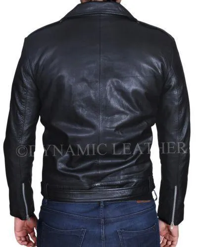 The Walking Dead Negan Jeffrey Dean Morgan Black Leather Jacket