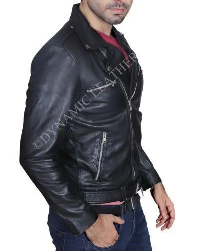 The Walking Dead Negan Jeffrey Dean Morgan Black Leather Jacket