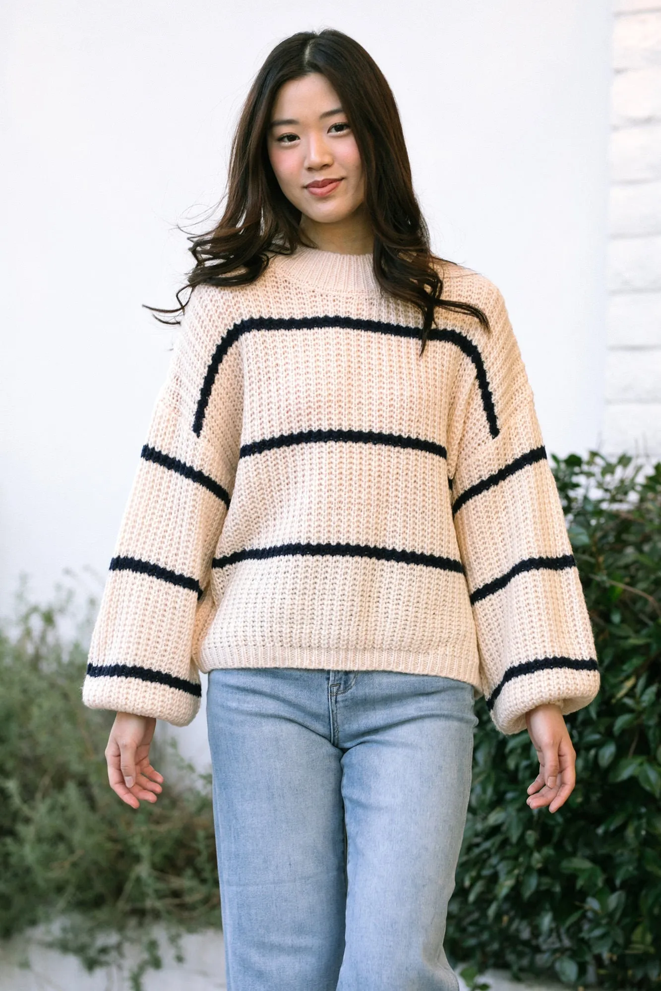 Trina Oversized Striped Sweater