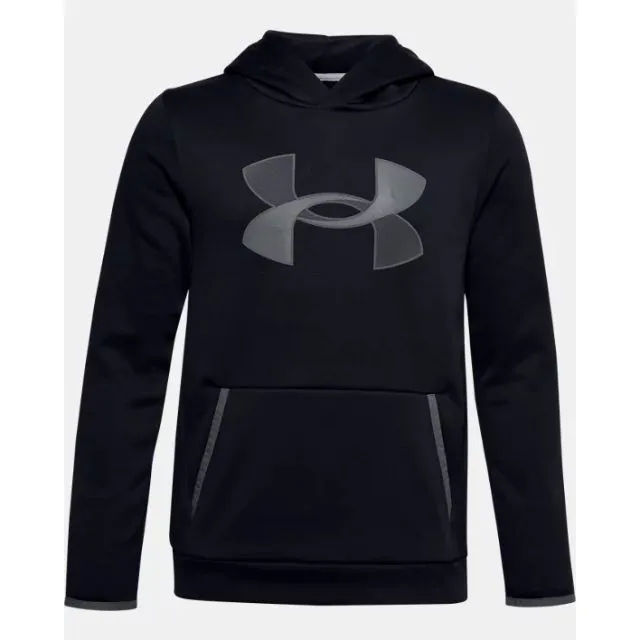 Under Armour Fleece&#174; Big Logo Boys Training Hoody Black/Grey