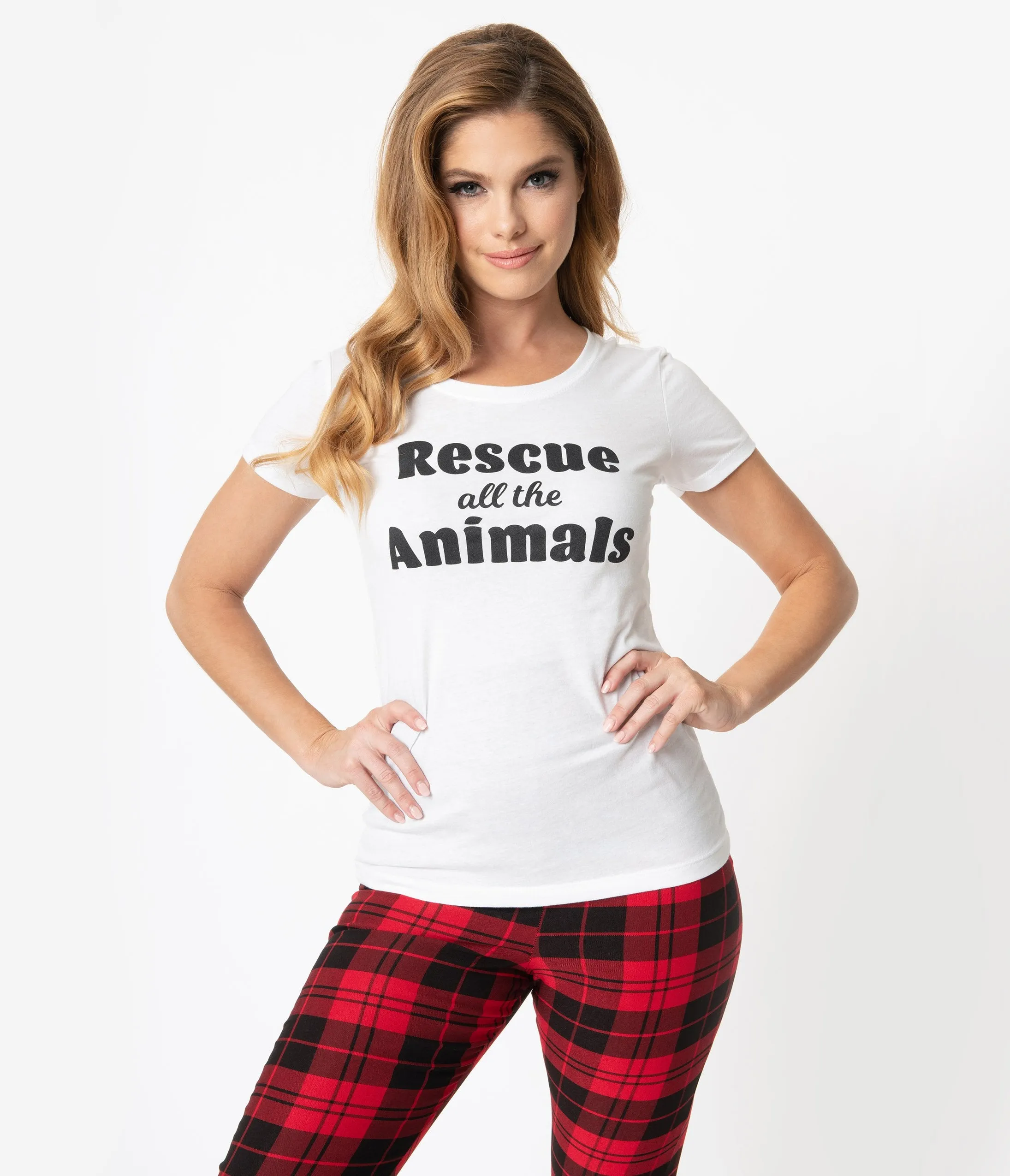 Unique Vintage Rescue All The Animals Womens Tee