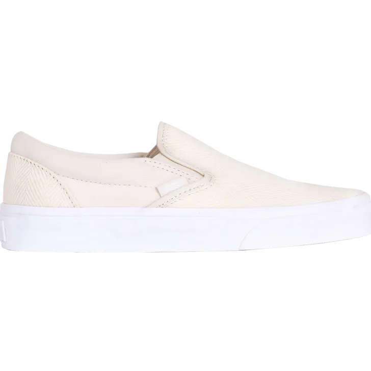 Vans Unisex Princess Paisley Classic Slip On Shoes - White Asparagus / True White