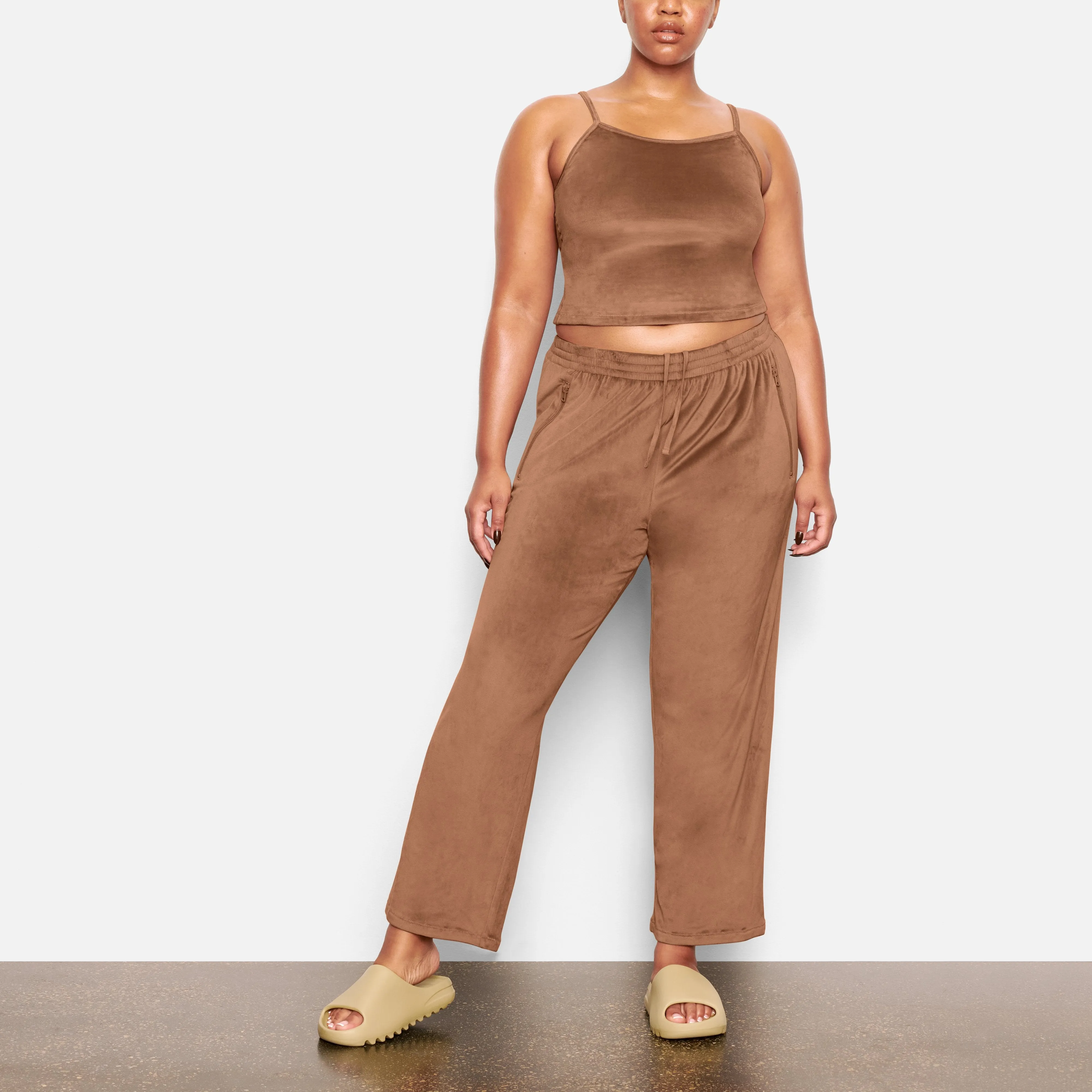 VELOUR TRACK PANT | SIENNA